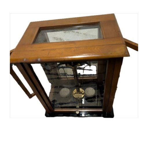 天秤 はかり 木製枠 ガラスケース 当時物 アンティーク レトロ