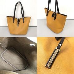 ss7758　レディース バッグ 3点セット おまけ付き PiemonteLusso リュックサック オレンジ系 antitese ショルダーバッグ ブラック トートバッグ キャメル系 小ぶり 小さめ カバン 中古の画像