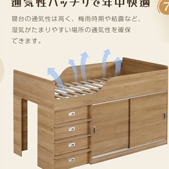 収納も抜群☆☆ロフトベッドの画像
