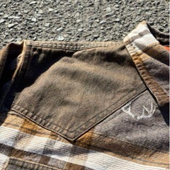 古着 LEGENDARY チャックシャツ XLサイズ 茶色 ブラウン 秋の画像