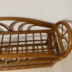 ラタン　籐　ラック　棚　レトロ
の画像