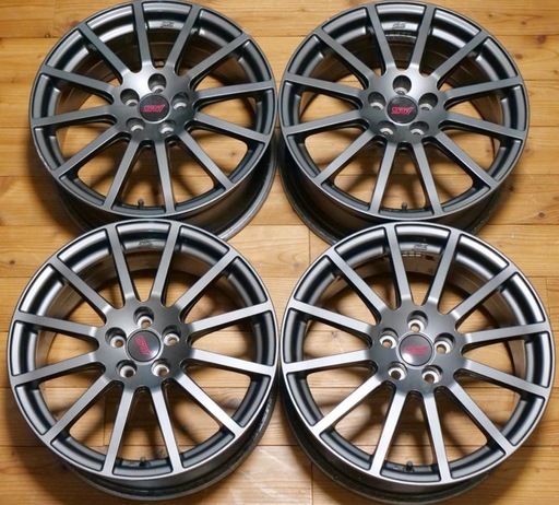 SUBARU STI 純正OP 17インチ7.5J+48 ガンメタホイール
