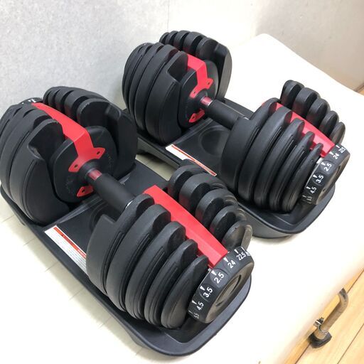 可変式ダンベル 24kg 2個セット ダイヤル式 筋トレ フィットネス トレーニング 器具 家トレ ホームジム　【糸島市内 送料無料】251016-6