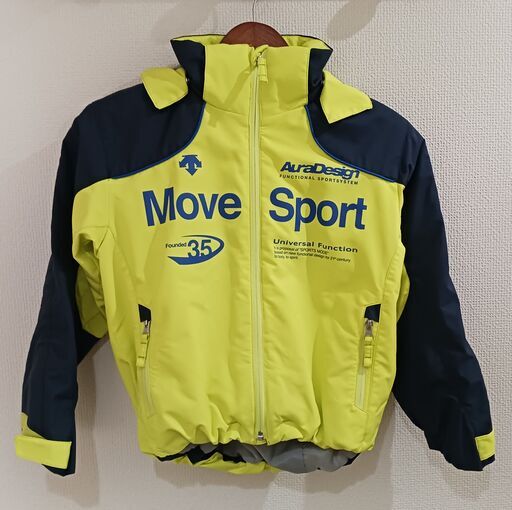 デサント キッズ スキー スノボ 上下セット イエロー/ネイビー サイズ130