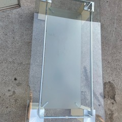 refle0 【中古品】ニトリ ガラス テーブル ローテブル 使...