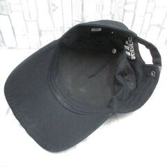 ( M-964 )adidas アディダス FCバイエルン スリーストライプス キャップ 帽子 ブラック 黒 中古の画像