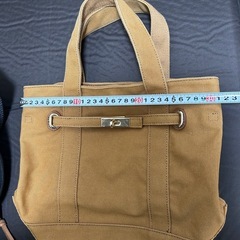 トートバック　厚手布製　カーキの画像