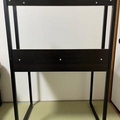 デスク ブラウン ブラック ワークデスクの画像
