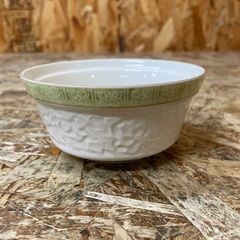 C(7583) 高麗渕 煮物茶碗 グリン花堀 うぐいす色 小鉢 7個 フタ3個 の画像
