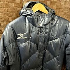 mizuno ベンチコート Lサイズ ネイビー ロングダウンジャケット ミズノ A60JB-350 札幌市 白石店 の画像