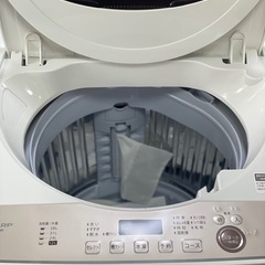 送料・設置込み可　洗濯機　6kg SHARP 2021年【分解クリーニング済み】の画像