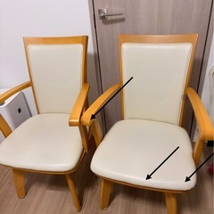 ニトリ　回転式ダイニングチェア　2脚の画像