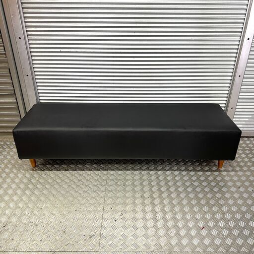 店頭引き渡し 中古 ベンチソファ レザー イス 家具 脚付き 背もたれ無し A