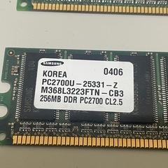 2枚セット　デスクトップPC用メモリ、SAMSUNG製256MB DDR PC2700 CL2.5の画像