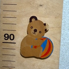 木製身長計 動物イラスト付き 150cmの画像