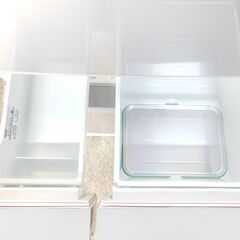 【JM846】TOSHIBA 東芝 片開きタイプ  5ドア 冷凍冷蔵庫（410L・右開き）シルバー GR-J43G(S) 自動製氷機能付きの画像