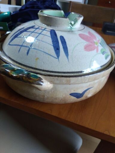 C(7583) 高麗渕 煮物茶碗 グリン花堀 うぐいす色 小鉢 7個 フタ3個