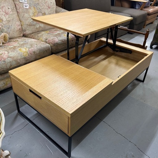 昇降テーブル/側面引き出し付き