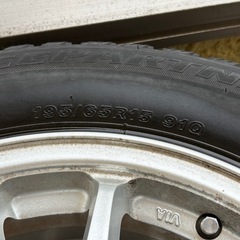 美品】ブリヂストン ICEPARTNER スタッドレスタイヤ 195/65R15 ホイール付き4本セット✨ヴォクシー・ノア等に！の画像