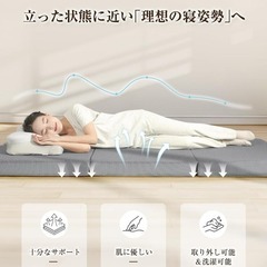 高反発 硬め190N 密度36D 折りたたみマットレス セミダブル 厚さ10cmの画像