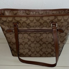 COACH コーチ シグネチャー トートバッグ ブラウンよの画像