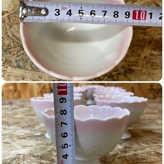C(7585) トライフルボウル 10個 デザート皿 フリル状 95×75ｍｍ 飲食店 店舗の画像