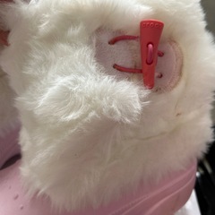 crocs 子供サンダル 21cm バレエシューズ ピンクの画像