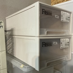 1ケース¥660-🌈押し入れフル活用❗️フィッツケースミドルセーター約8枚分収納✨幅39cm奥行き66cm高さ23cmグレーの画像