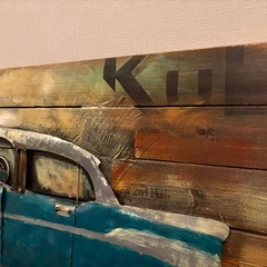 アメ車　アートパネル　3Dパネルアート　クラシックカー 輸入雑貨 カフェの画像