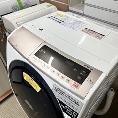 【超美品‼️】日立 2019年製 11.0/6.0kgドラム式洗濯乾燥機 洗濯機 ビッグドラム 風アイロン ヒートリサイクル乾燥 シャンパン♪の画像