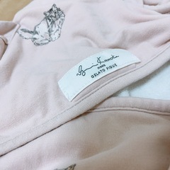 ジェラートピケ　おくるみ　猫　くすみピンクの画像