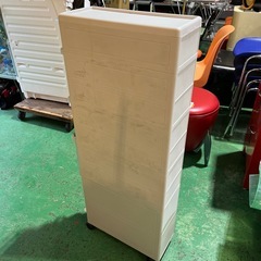 プラスチックケース　収納ケース　隙間収納　キャスター付き　5段　【17.5×43.4×1×110】の画像