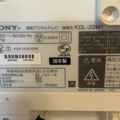古いポップなSONY製テレビの画像
