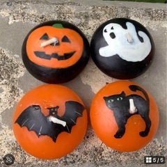ハロウィン　キャンドル　フローティングキャンドル　パンプキン　ゴースト　黒猫の画像