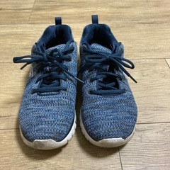 SKECHERS スニーカー ネイビー 24.5cmの画像