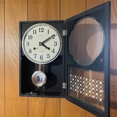 動作品⭐️アンティーク　手巻き　機械式　掛け時計　SEIKO 30DAYの画像