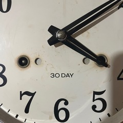動作品⭐️アンティーク　手巻き　機械式　掛け時計　SEIKO 30DAYの画像