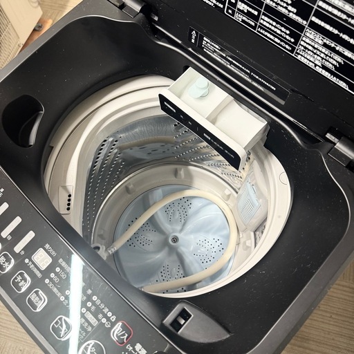 【超美品‼️】ハイセンス 2018年製 5.5kg全自動洗濯機 ガラストップ おしゃれ着コース フルブラック♪
