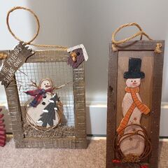 カントリー雑貨冬季飾り5種類の画像