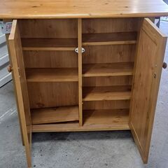 【リサイクルショップどりーむ天保山店】No.4306　カウンターテーブル　写真参照🎵　収納付き🎵の画像