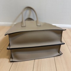 A4 トートバッグ ショルダーバッグ　べージュ　MONICA　　の画像