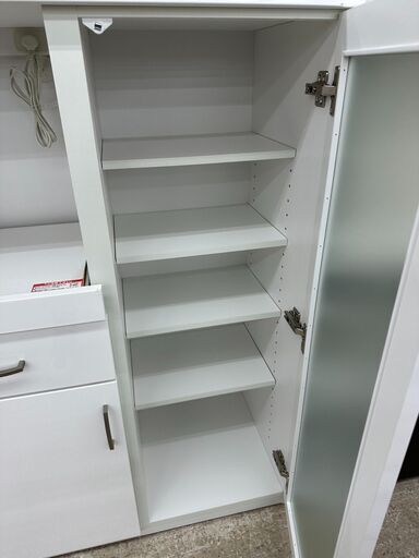 ★リユースのサカイ高崎店★TJ13085  レンジ台 白 H115.5×D40.5×W80 クリーニング済み
