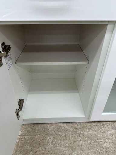 ★リユースのサカイ高崎店★TJ13085  レンジ台 白 H115.5×D40.5×W80 クリーニング済み
