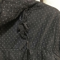 トップス　タートルネック　黒　ドット　Mサイズの画像