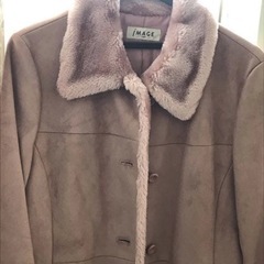 イマージュ　コート　ロング　11AR  ファー  レザー風 の画像