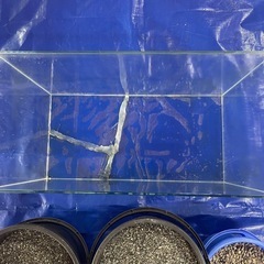 訳アリ　ジャンク品　Jun オールガラス60cm水槽　砂利セットの画像