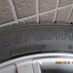 軽用スタッドレス155/65R14アルミホイール付き４本の画像