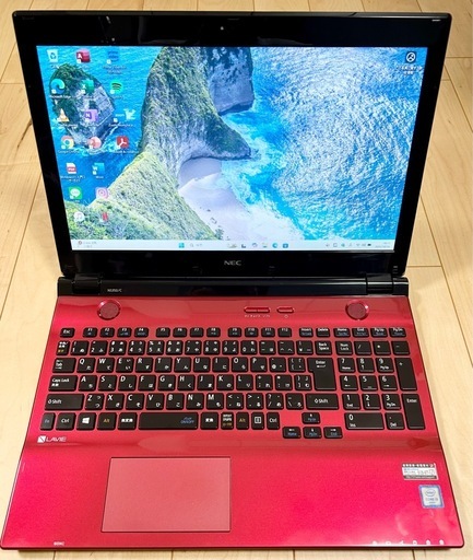 NEC 美品 レッド Corei3 8GB SSD 256GB Office2024 Windows11 新品バッテリー ノートPC