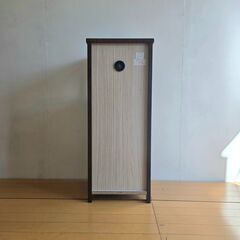 ブラックフライデー価格 未使用訳あり 幅34 電話台 FAX台 ルーター収納 天然木 サイドボード キャビネット ブラウン 引き出し収納 オープンの画像