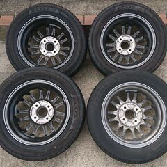 155/65R13 １３インチ アルミホイル ＋タイヤ付の画像